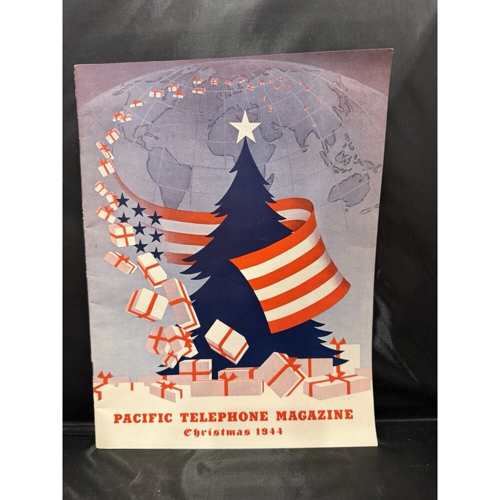Vintage 1944 Pacific Telephone Magazine Christmas Edition WWII Era
